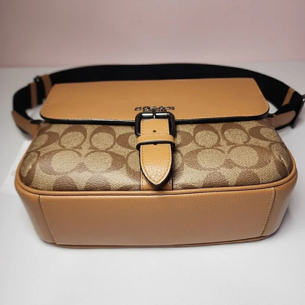 NWT Coach CR339 Hudson Crossbody Bag In Colorblock Signature Canvas